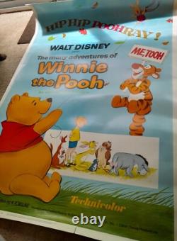 DE NOMBREUSES AVENTURES DE WINNIE L'OURSON 1977 ORIGINAL 40x60 Affiche Roulée WALT DISNEY