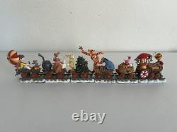 Danbury Mint Disney Winnie l'Ourson et ses amis Train de Noël HTF EXC