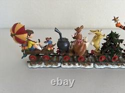 Danbury Mint Disney Winnie l'Ourson et ses amis Train de Noël HTF EXC