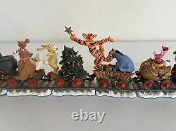 Danbury Mint Disney Winnie l'Ourson et ses amis Train de Noël HTF EXC