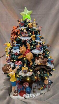 Danbury Mint L'Arbre de Noël de Winnie l'Ourson, Éclairé, Disney, Tigrou, Bourriquet