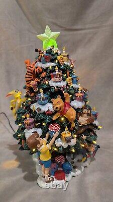 Danbury Mint L'Arbre de Noël de Winnie l'Ourson, Éclairé, Disney, Tigrou, Bourriquet