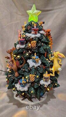 Danbury Mint L'Arbre de Noël de Winnie l'Ourson, Éclairé, Disney, Tigrou, Bourriquet