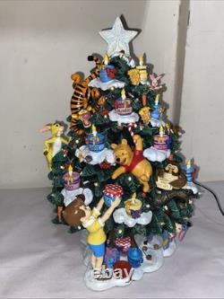 Danbury Mint L'arbre de Noël Winnie l'Ourson, éclairé, Disney, Tigrou, Bourriquet