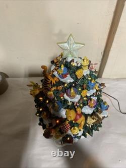 Danbury Mint L'arbre de Noël Winnie l'Ourson, éclairé, Disney, Tigrou, Bourriquet