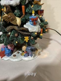 Danbury Mint L'arbre de Noël Winnie l'Ourson, éclairé, Disney, Tigrou, Bourriquet