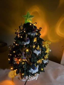 Danbury Mint L'arbre de Noël Winnie l'Ourson, éclairé, Disney, Tigrou, Bourriquet