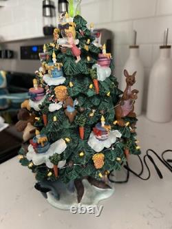 Danbury Mint L'arbre de Noël Winnie l'Ourson, illuminé, Disney, Tigrou, Bourriquet