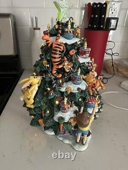 Danbury Mint L'arbre de Noël Winnie l'Ourson, illuminé, Disney, Tigrou, Bourriquet