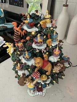 Danbury Mint L'arbre de Noël Winnie l'Ourson, illuminé, Disney, Tigrou, Bourriquet