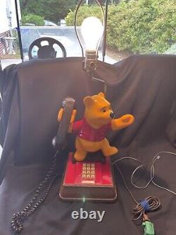 Disney 1964 Winnie Le Pooh Lampe Et Téléphone-travail