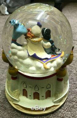 Disney Aladdin Jasmine Genie Musical Snowglobe A Whole New World-rare