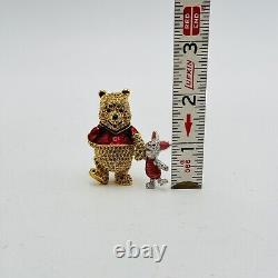 Disney Arribas Swarovski Crystals Figurine Winnie l'Ourson et Porcinet NEUF DANS LA BOÎTE