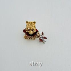 Disney Arribas Swarovski Crystals Figurine Winnie l'Ourson et Porcinet NEUF DANS LA BOÎTE