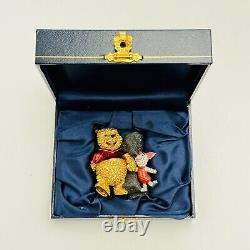 Disney Arribas Swarovski Crystals Figurine Winnie l'Ourson et Porcinet NEUF DANS LA BOÎTE