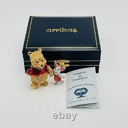 Disney Arribas Swarovski Crystals Figurine Winnie l'Ourson et Porcinet NEUF DANS LA BOÎTE