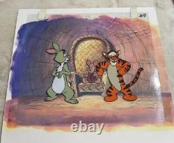 Disney Art Original-winnie The Pooh Peint À La Main Limited Ed Tigger Rabbit Piglet