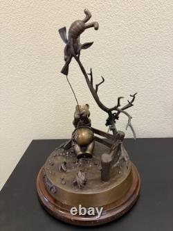 Disney Bill Toma Winnie l’Ourson Journée venteuse Sculpture en bronze Le n° 9/250 Rare
