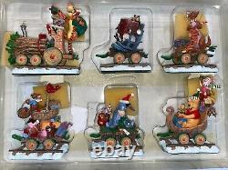 Disney Bourriquet Winnie L'Ourson & Ses Amis Ensemble de Train de Noël Danbury Mint