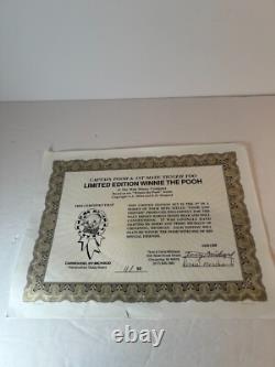 Disney Capitaine Pooh & 1er Maître Tigrou Aussi LE 11/50 Boîte & Certificat d'Authenticité 1998 Ensemble Rare