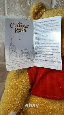 Disney Christopher Robin Film Winnie The Pooh Plush Theme Parks Mint Avec Tags