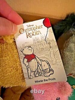 Disney Christopher Robin Winnie The Pooh Plush (ensemble Complet)