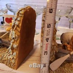 Disney Classic Winnie L'ourson Porcinet Tigrou Rowboat Bookends Rare Charpente