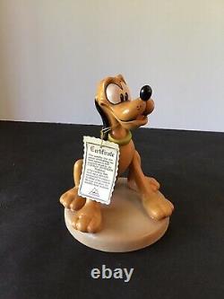 Disney Conrad Moroder 6 Pluton Bois Peint À La Main Tag Figurine Italie Rare