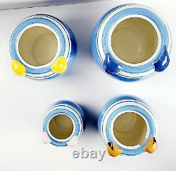 Disney Direct Winnie The Pooh Peek Cookie Jar Set - Set Bleu Très Rare