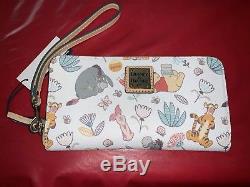 Disney Dooney & Bourke Winnie L'ourson Et Ses Amis Porte-monnaie Zippé Nouveau