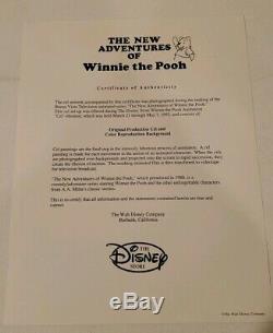 Disney Framed Production Cel Les Nouvelles Aventures De Winnie L'ourson Avec 5 Coa