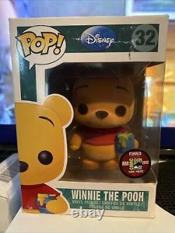 Disney Funko Pop Winnie The Pooh Flocked 1/480 Sdcc 2012 Exclusive Rare! Millésime