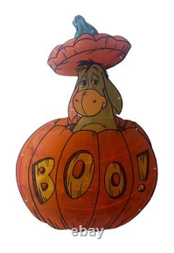 Disney Halloween rare Bourriquet citrouille Boo 19,5 x 29,5 présentoir lumineux sur pied HTF