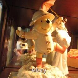 Disney Lenox Pooh's Chant Dans La Pluie Figurine Boîte À Musique Rare
