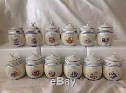 Disney Lenox Winnie The Pooh 12 Pièces Spices Jars-mib