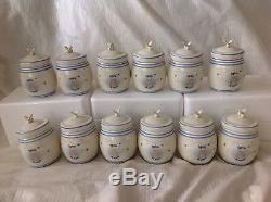 Disney Lenox Winnie The Pooh 12 Pièces Spices Jars-mib