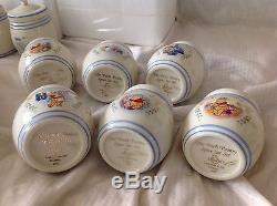 Disney Lenox Winnie The Pooh 12 Pièces Spices Jars-mib