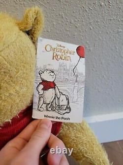 Disney Live Action Christopher Robin Winnie The Pooh Plush Posable Nouveau Authentique