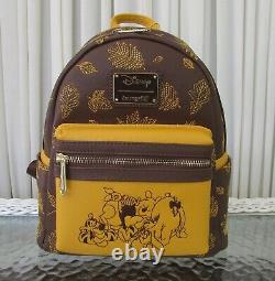 Disney Loungefly Winnie The Pooh Mini Backpack & ID Coin Purse Wallet Automne T.n.-o.