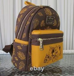 Disney Loungefly Winnie The Pooh Mini Backpack & ID Coin Purse Wallet Automne T.n.-o.