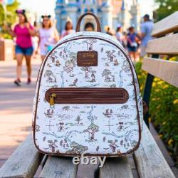 Disney Loungefly Winnie l’Ourson Carte de la Forêt des Cent Acres Sac à Dos Mini Mignon