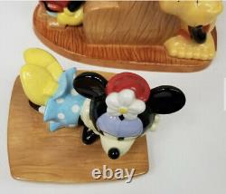 Disney Mickey Minnie & Pluto Piano Cookie Jar Nouveau! Rare Retraité Vintage Dans la Boîte