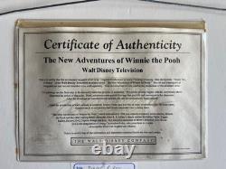 Disney Nouvelles Aventures Winnie L'Ourson Orig Cel + Dessin de Nettoyage Porcinet Roo