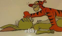 Disney Original Production Cel Art Winnie L'pooh Tigger Et Lapin