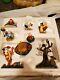 Disney Pooh Village D'halloween Spooktacular Accessoires Figurines 8 Pcs Rare.