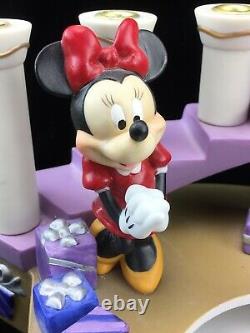 Disney Porcelaine Mickey Mouse Menorah Avec Snow Globe Hanoukka Candle Holder