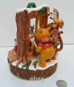 Disney Rare Winnie The Pooh Tigger & Owl Christmas Carol Music Box Kanga & Roo