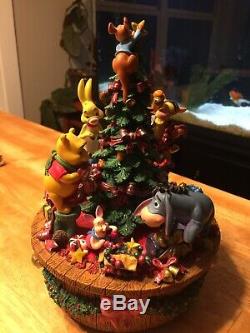 Disney Store Winnie L'ourson Et Ses Amis Boîte À Musique D'arbre De Noël Figurine