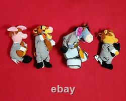 Disney Store Winnie The Pooh & Gang As The Beatles 1964 Mop Top Bean Bag Plush