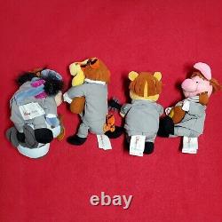 Disney Store Winnie The Pooh & Gang As The Beatles 1964 Mop Top Bean Bag Plush